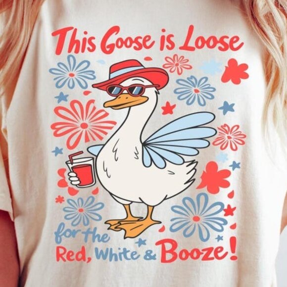Silly Goose 4th of July Shirt, Red White Boozy, Cute 4th of July Shirt - Picture 2 of 3